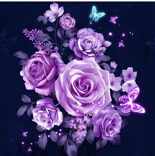

5D DIY Diamond Painting Full Square Floral Diamond Mosaic Flowers Diamond Embroidery Roses Home Decoration