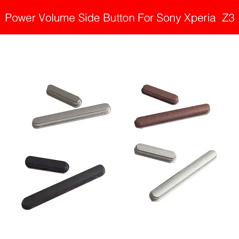 1 Set Volume Power Keypad Side Button For Sony Xperia Z3 On/off Switch Repair Replacement Parts | Мобильные телефоны и