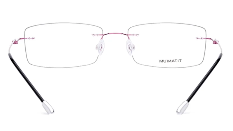 Чистый Титан без оправы оптические очки для близоруких, EyewearMen Для женщин бескаркасные очки по рецепту рамки