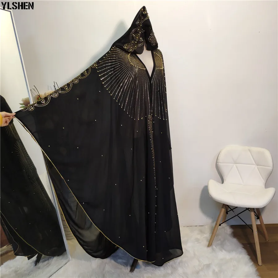 African Dresses for Women Clothes Muslim Dress Plus Size Dashiki Diamond African Dress Hijab Abayas Dubai Robe Africa Clothing 09