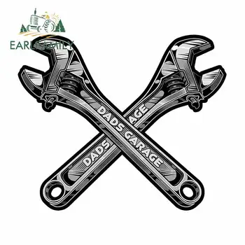 

EARLFAMILY 13cm x 11cm for Dads Garage Tools Laser Cut Out Man Cave Metal Sign Vinyl Car Stickers Car Accessories Decals