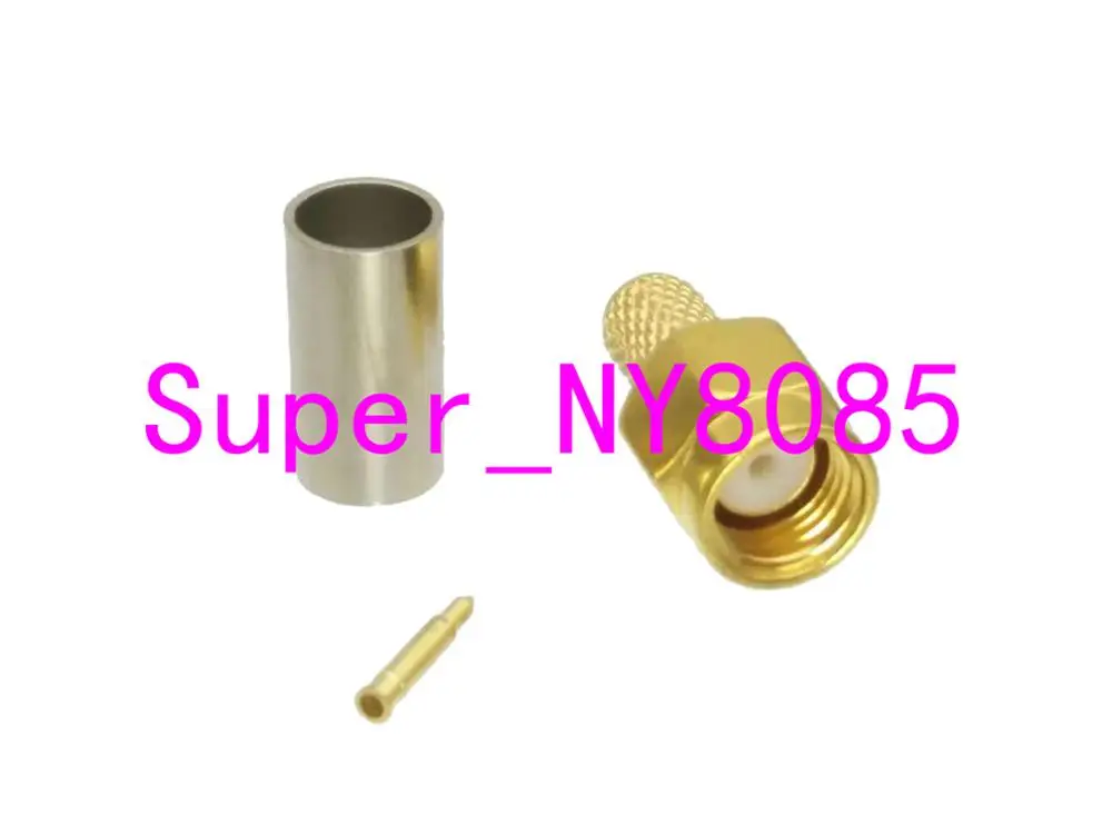 

10pcs connector SMA male crimp RG58 RG142 LMR195 RG400 straight