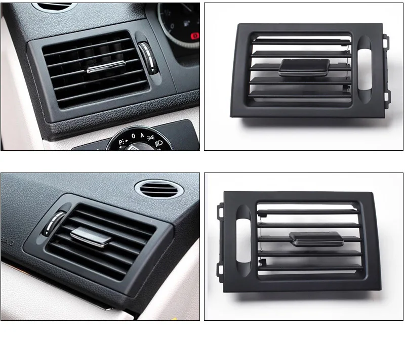 GLE GL ML 벤트 대시 패널 그릴 커버 에어컨 공기 배출구 에어 픽, 메르세데스-벤츠 C-클래스 W204 C180 C200 GLK300