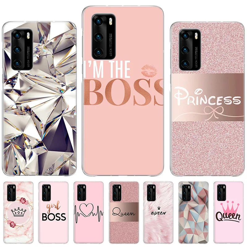 Rose Gold Pink Princess Queen Case For Samsung A51 A71 A52 A72 4G 5G Case Cover For Galaxy A11 A12 A21S A22 A32 A42 Phone Coque