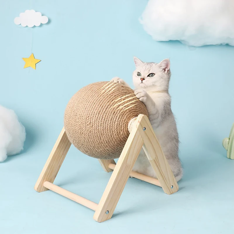 Gato brinquedos de madeira scratcher placa gato
