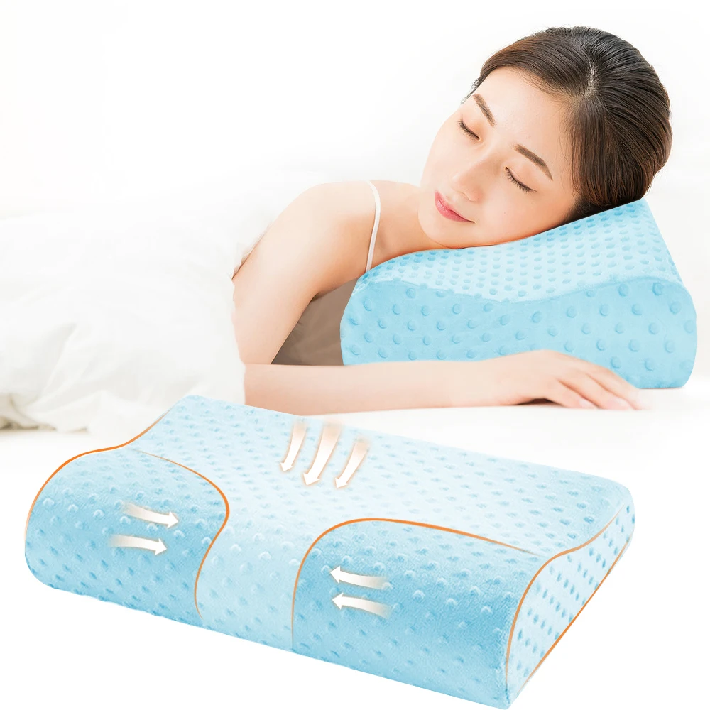1 шт. Memory Foam постельное белье шеи Ортопедическая подушка волокно медленный отскок подушки массажер для здоровья шейки матки