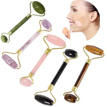 

Stone Roller Slimming Face Massager Lifting Tool Double Headed Facial Roller Jade Face Slimming Lift Skin Massage Tools