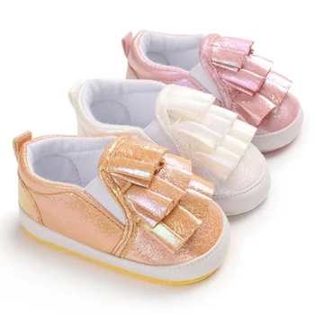 

Newborn Baby Boys Girls Pu Leather Shoes Soft Sole Toddler shell First Walkers Shoes 0-18Months