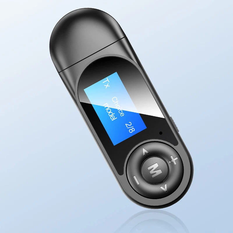 USB адаптер с цифровым ЖК дисплеем Bluetooth 5 0 AUX 3 мм|MP3-плеер для авто| |