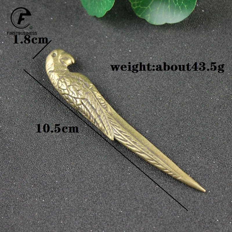 Antique Bronze Hummingbird Bird Statue Ornaments Classical Vintage Brass Tea Needle Breaking Prying Tea Brick Professional Tool