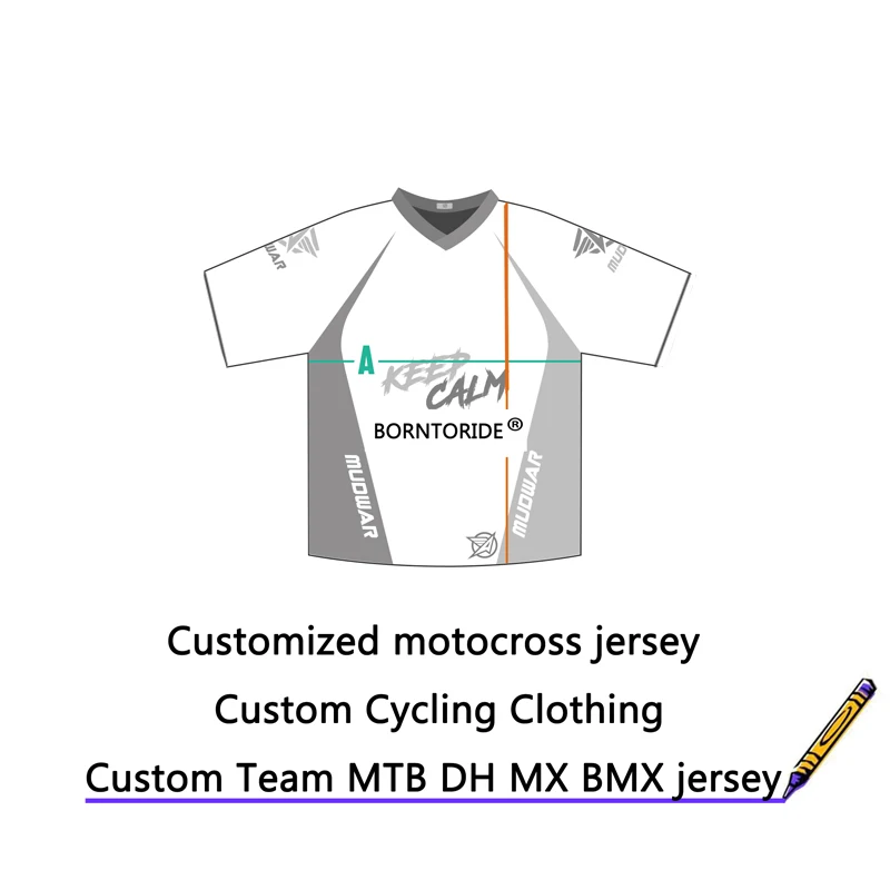 

2024 Custom Made High Quality Team Club Logo Name DH Enduro Jersey MTB Cycle Shirts Bikecross Motocross Downhill T-shirts