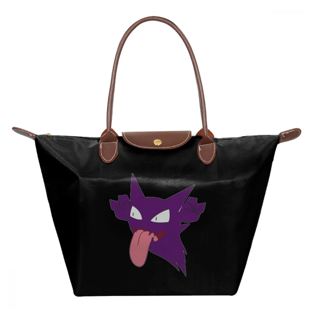 

Pokemon Gengar Handbag Pokemon Haunter Top-handle Bags Pattern Teenage Women Tote Bag School Trendy Nylon Women's hobo Handbags