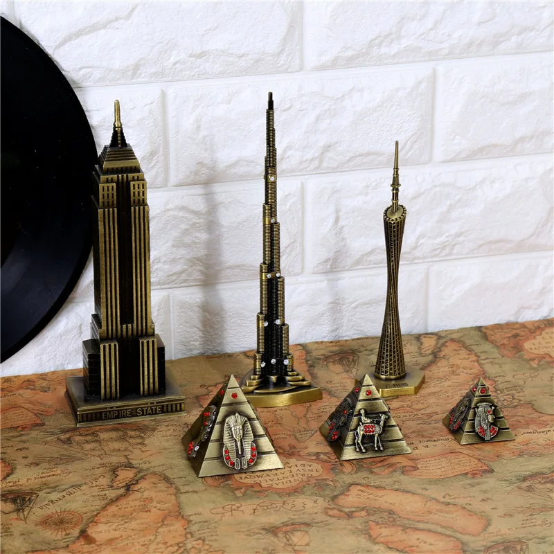 Металлическая всемирно известная модель здания украшение для бара и кафе