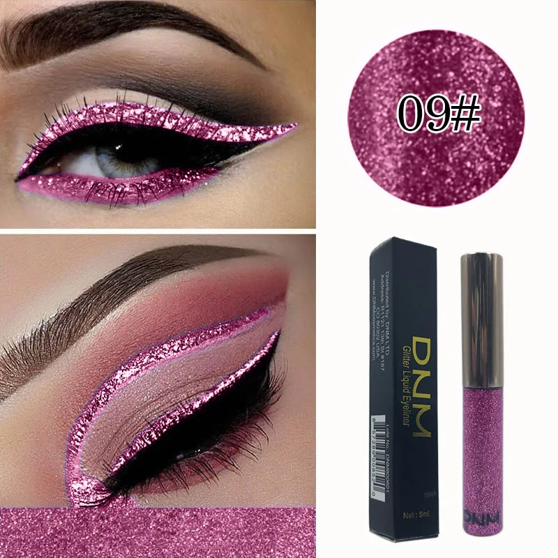 16 colors Liquid Glitter Eyeliner Long Lasting Diamond Eyeliner Cosmetic Waterproof Eyeshadow Shimmer Sparkling Makeup TSLM1