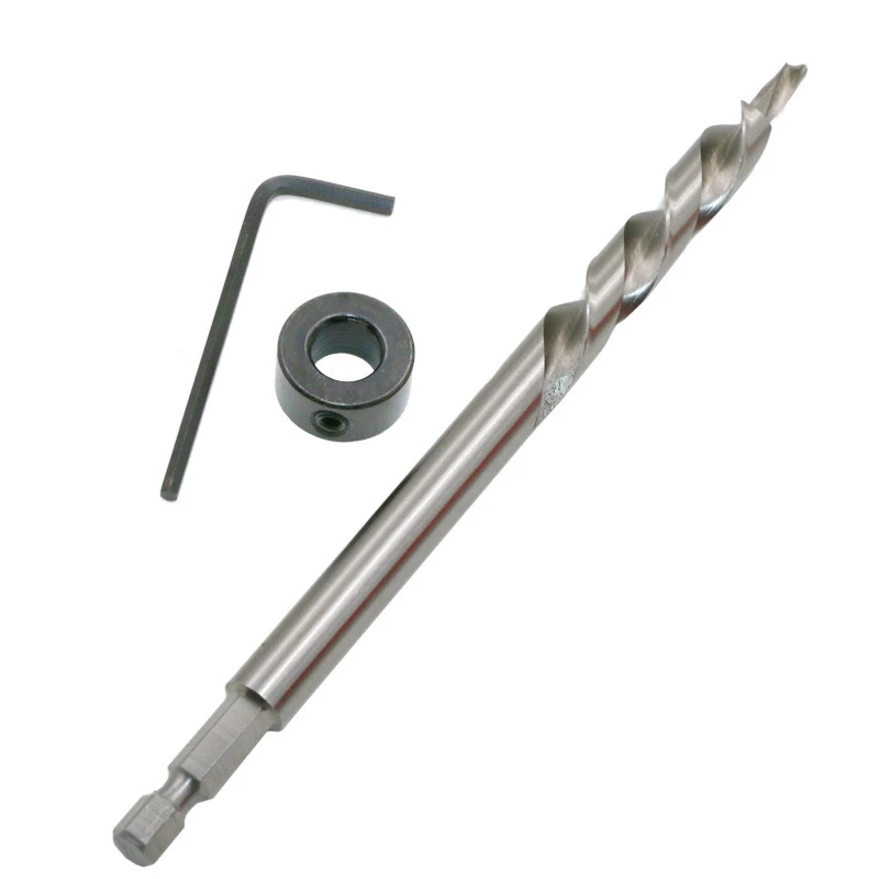 

1Pcs High Speed Steel 9.5mm Round Handle Hexagon Handle Stepped Inclined Hole Locator Second-Order Drill Collar Pocket Hole Tool
