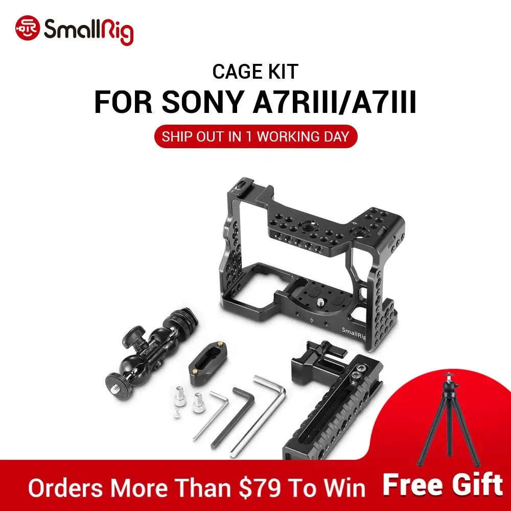 

SmallRig A7M3 Camera Cage Kit for Sony A7RIII / A7III Camera With Handle Grip Ball Head a7iii accessories A7 III Camera Cage