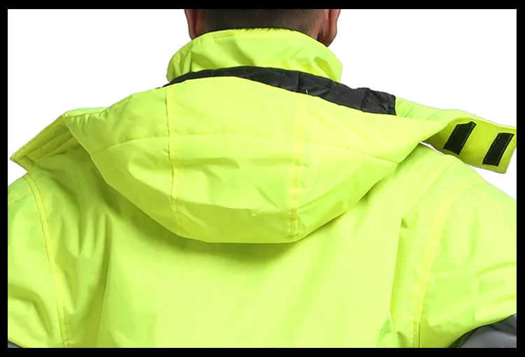 Мужской зимний теплый хлопковый пиджак, на работу, с капюшоном, с отражающей подкладкой, хлопковая одежда, износостойкая Рабочая защитная куртка, S-4XL