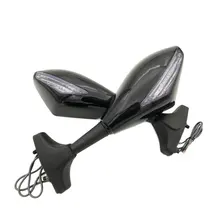 Мотоцикл спортивный автомобиль универсальный модифицированный светодиодный сигнал поворота зеркало заднего вида перевернутое зеркало черный 2 шт