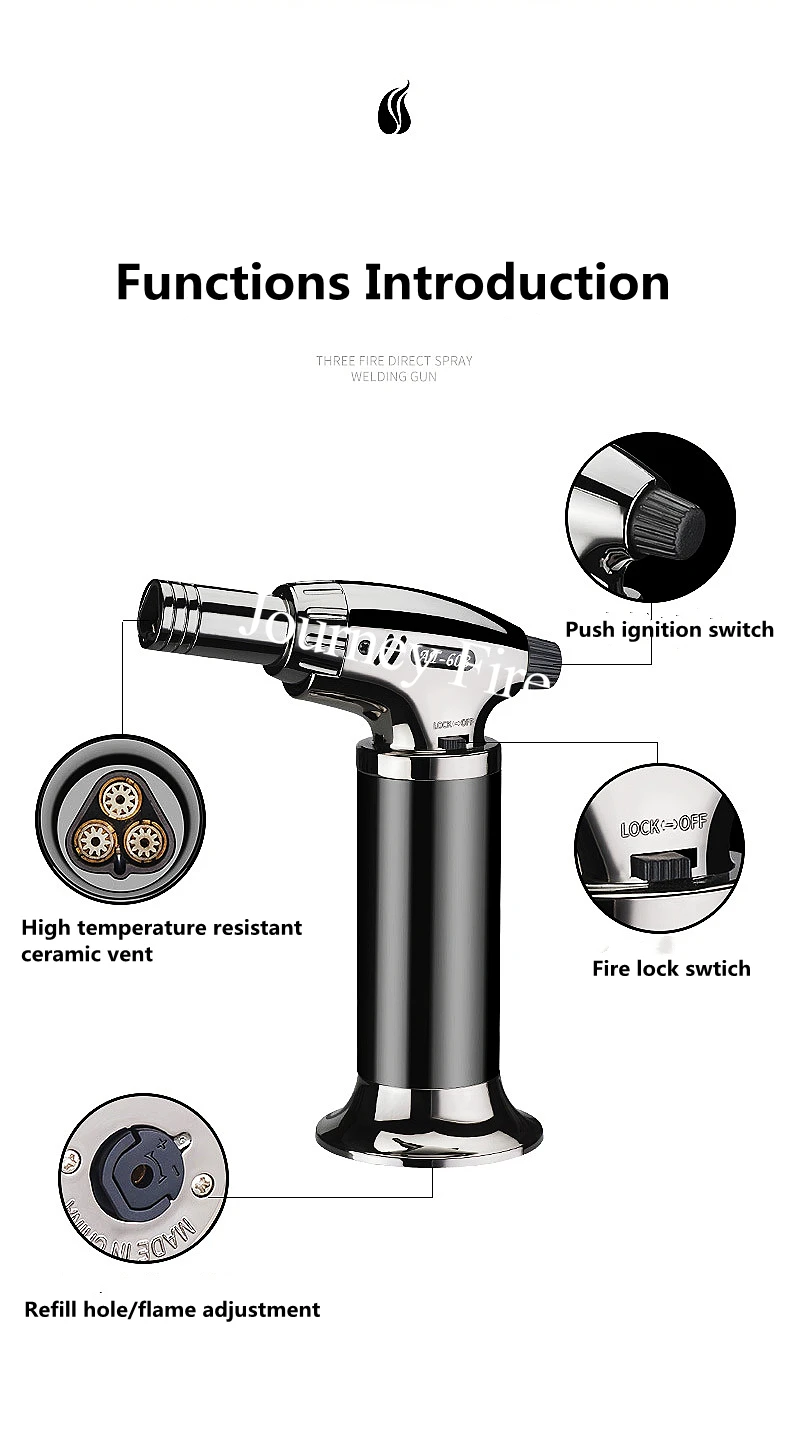 Ветрозащитная Зажигалка Jet Turbo, многоразовая газовая зажигалка для .