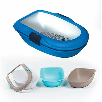 

Stefanplast Lettiera 4 Pezzi con Colino di Pulizia, 39 x 59 x 22Cm