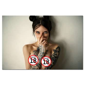 

Sexy Tattoo Girls Poster and Print Wall Art Canvas Painting Wall Picture For Living Room Decor