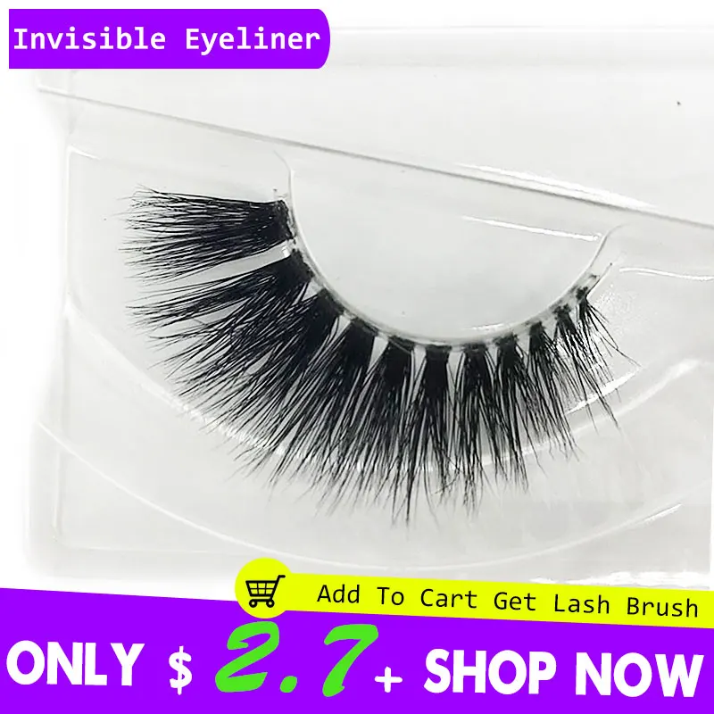 

Makeup invisible band 3D Mink Lashes Mink Eyelashes Bulk Extension Full Strip False Eyelash extension Moonlass