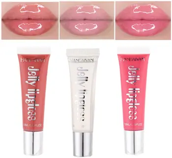 

3 Pcs Lip Gloss Jelly Color Lipstick Set, Lip Plumper Gloss Enhancer Hydrated Lips, Moisturize, Eliminate Dryness Wrinkles