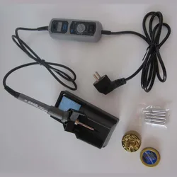 YIHUA – fer à souder Portable 908D 220V 60W, 90 480 °C réglable avec écran et support + 5 pointes de soudage et nettoyeur 