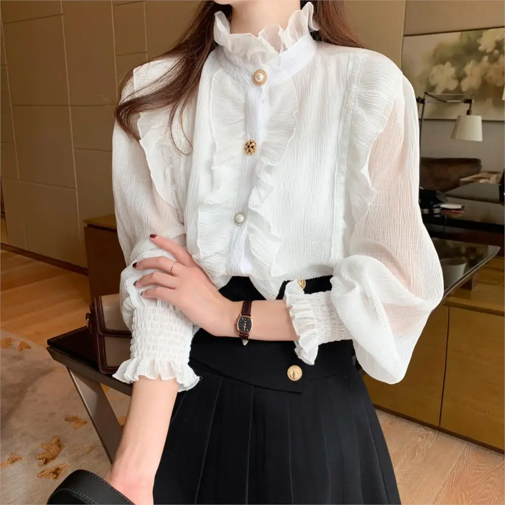 Collar Women Steampunk Gothic Blouses 