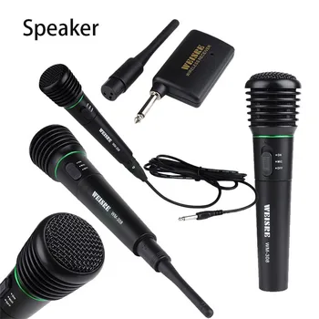 

Speaker Sound amplifier Wired or Wireless 2in1 Handheld Microphone Mic Receiver System Undirectional