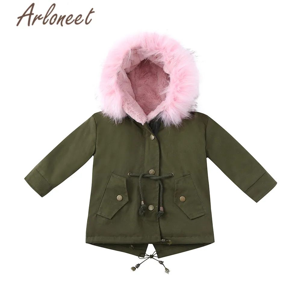 Одежда arloneet; пальто с капюшоном для маленьких девочек; зимнее плотное пальто для мальчиков; хлопковая куртка; Верхняя одежда на молнии; детская парка; ветрозащитная верхняя одежда