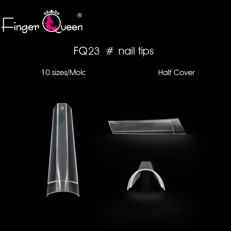 500 шт. натуральный Форма балерина гроб накладные ногти УФ гелевого маникюра