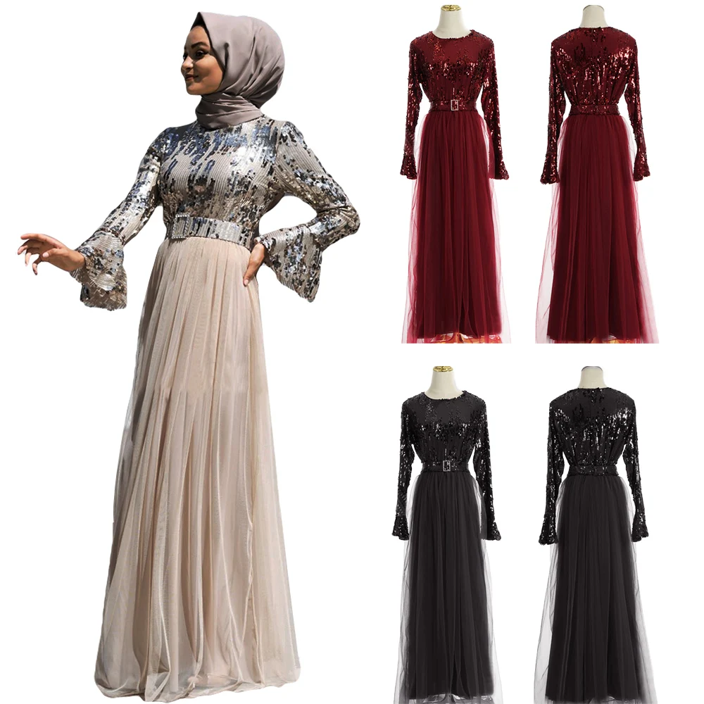 Abaya Vrouwen Moslim Sequin Maxi Jurk Lange Mouw Jilbab Kaftan Ramadan Islamitische Vintage Jurken Elegante Dames Lange Gewaad Kleding Abaya Vrouwen Moslim Sequin Maxi Jurk Lange Mouw Jilbab Kaftan Ramadan Islamitische Vintage Jurken Elegante Dames Lange Gewaad Kleding