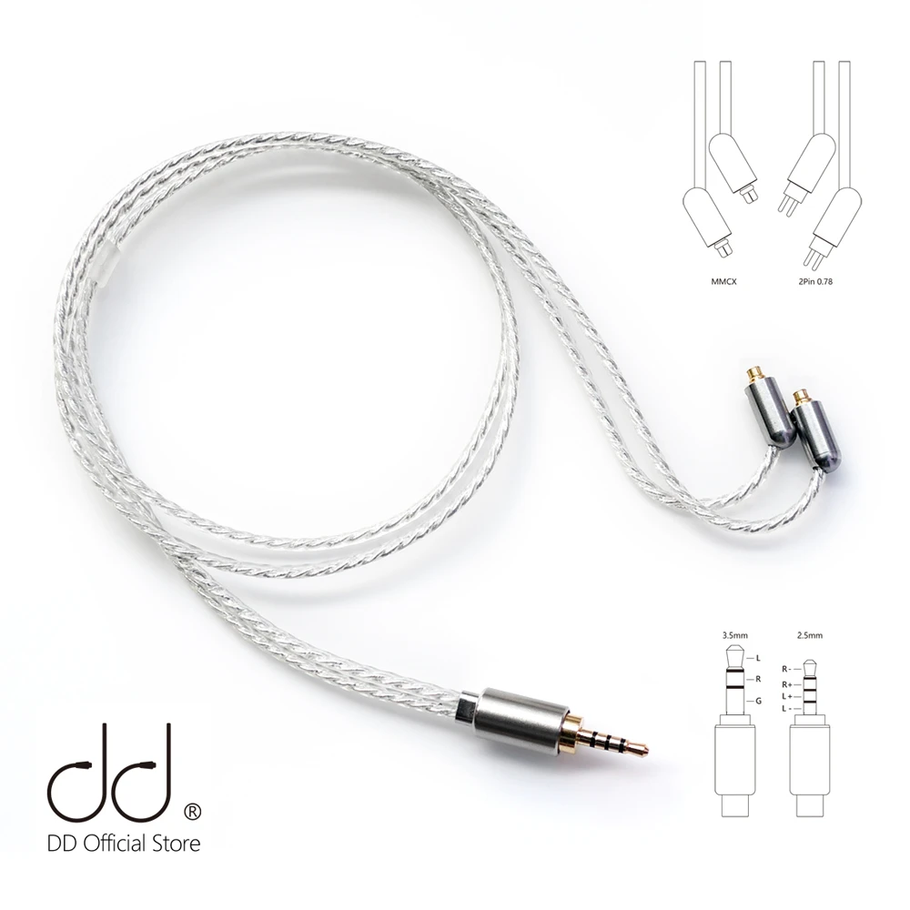 Dd Ddhifi 50b 2 5mmバランス或3 5mmステレオのイヤホン ケーブル Mmcx 0 78 ピン Fiio Shanling Hiby Sony Bluetooth アンプ用のcable Mp3プレーヤー アンプ アクセサリ Aliexpress