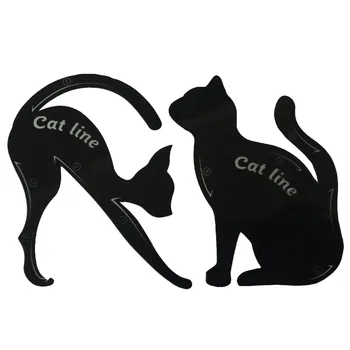 

Eye Makeup 2pcs/set Cat Line Stencils Eyeliner Eyeshadow Plastic Template Kit Eyebrow Model Fuctional Design Cosmetic Tool