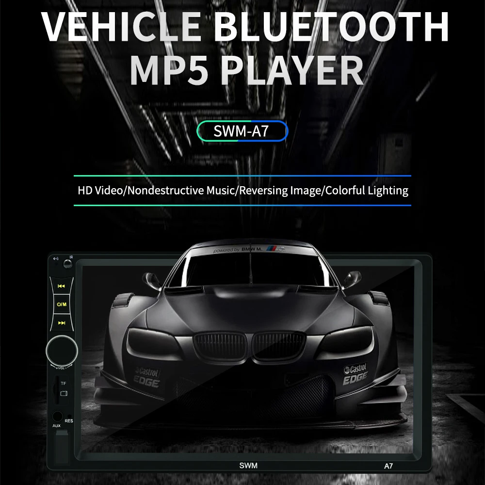 AUSEK 2 Din автомобильное радио 7 "сенсорный экран авто Bluetooth Мультимедиа MP5 плеер USB