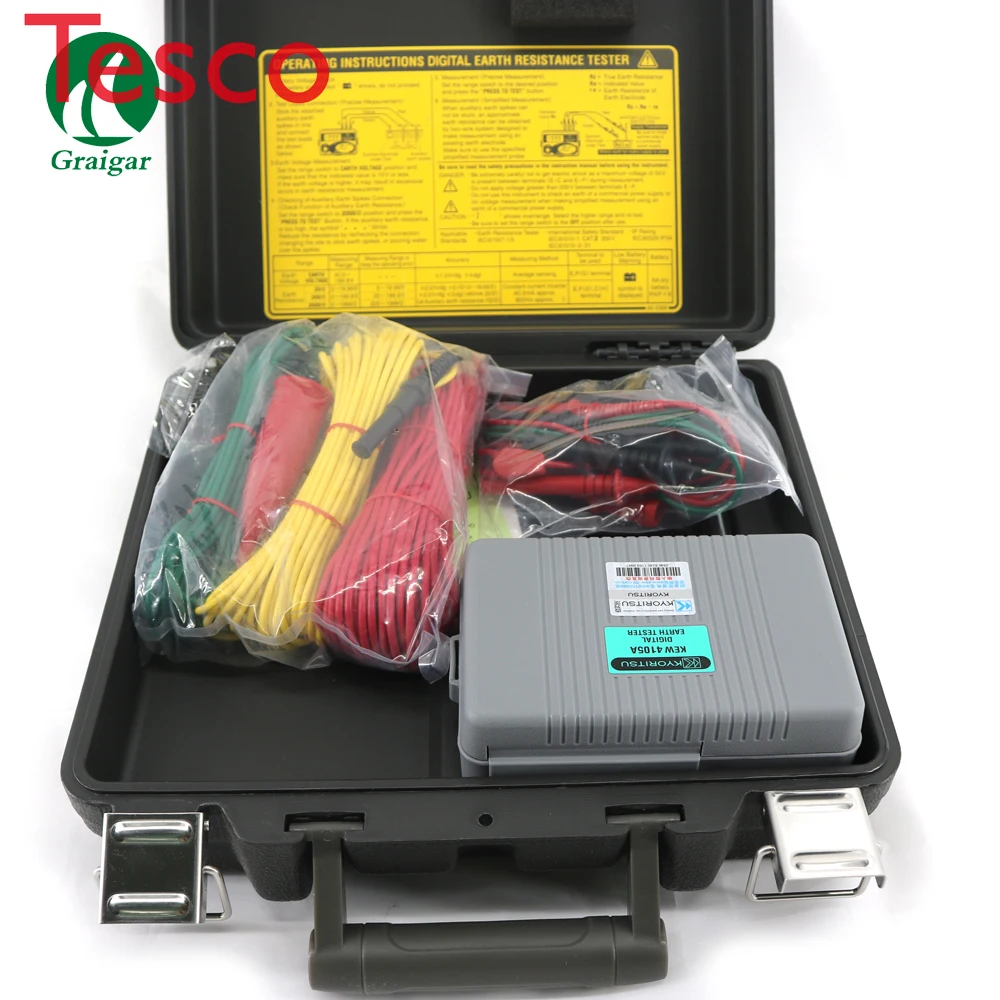 

KYORITSU 4105A-H Digital Earth Resistance Tester Multimeter With Hard Case