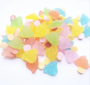 

new style Kawaii Mushroom Flat Back Planar Resin Accessories DIY Craft Supplies Phone Shell Decor Material Headwear Ornaments