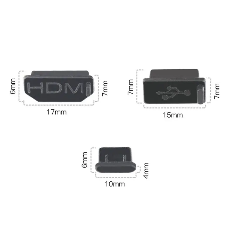 3 шт./компл. силиконовая Пылезащитная заглушка для DJI Smart контроллер HDMI/USB/type-C Интерфейс Пылезащитная Крышка для DJI Mavic 2 аксессуары