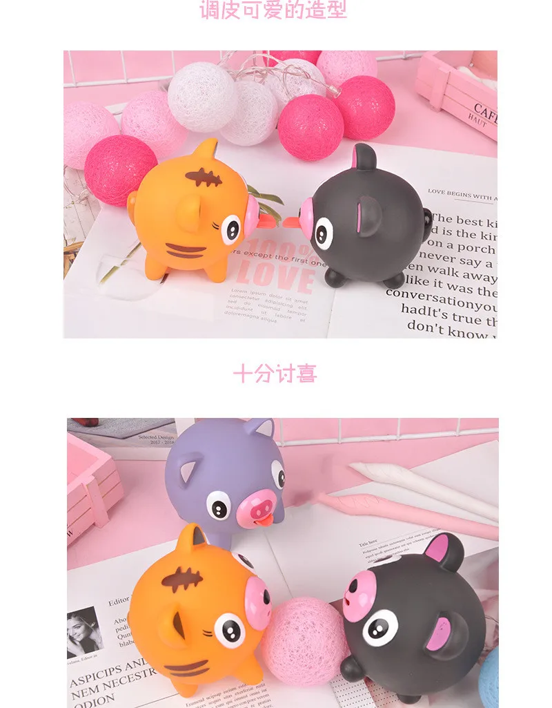 Детские игрушки Kawaii, антистресс, приколы, розыгрыши, звук, милые игрушки для детей, подарок, медведь, поросенок, кошки, антистресс