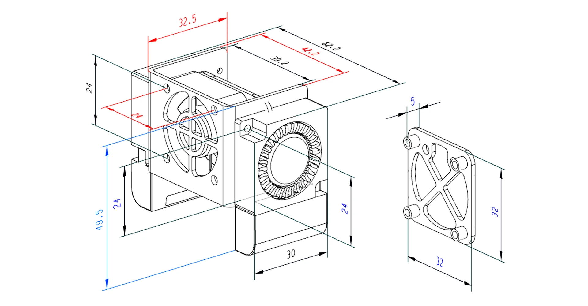 Peças e acessórios em 3D