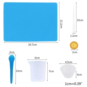 

Silicone Dispensing Measuring Cup Mixing Stick Dropper Kit Jewelry Making Tools 1XCA