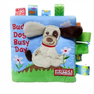 

cartoon animal dog Infant Baby Intelligent Development Non-Toxic Soft Baby's First Book Cloth Book Toys Educational Book toy