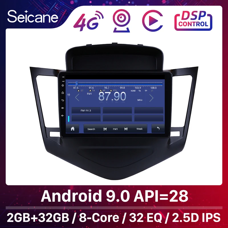 Seicane 2din Android 10 0 DSP IPS автомобильный DVD мультимедийный плеер для Chevrolet CRUZE 2012 2013 2014 2015