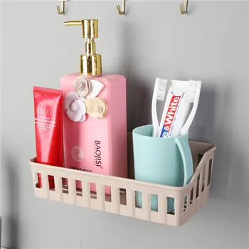 

Plastic Shelves Bathroom Corner Shower Shelf Shampoo Cup Brushteeth Storage Rack Organizer Space Saver Racks