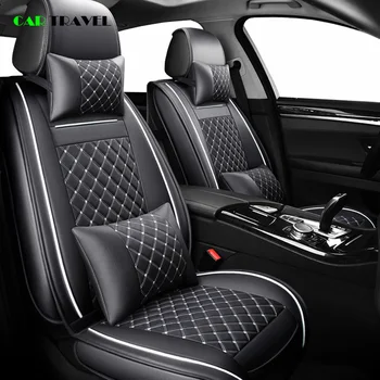 

( Front + Rear ) Luxury Leather car seat cover 4 Season For Volkswagen vw passat b5 b6 b7 polo 4 5 6 7 golf tiguan jetta touareg
