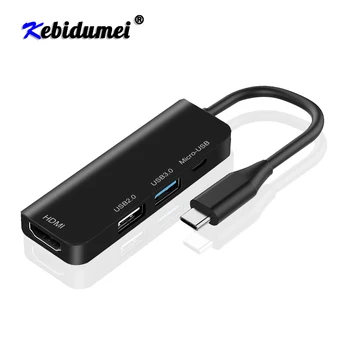

Hot HUB Tpye-C to Micro USB 3.0 2.0 HDMI Thunderbolt Splitter Adapter 4 Ports Compatible for MacBook Pro Samsung S9/S8/Note 9