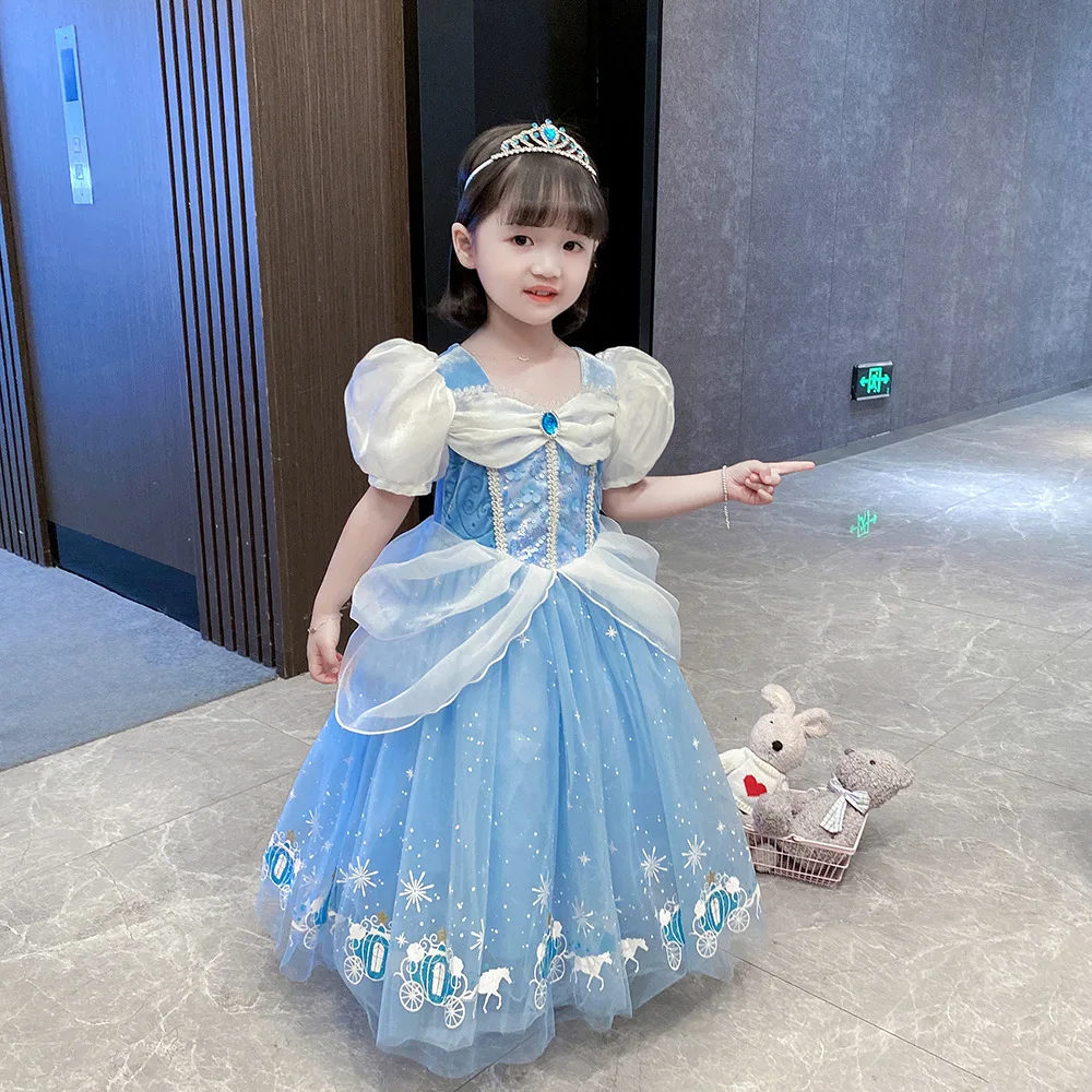 Cinderella Dress Princess Costume Halloween Party Dress up 