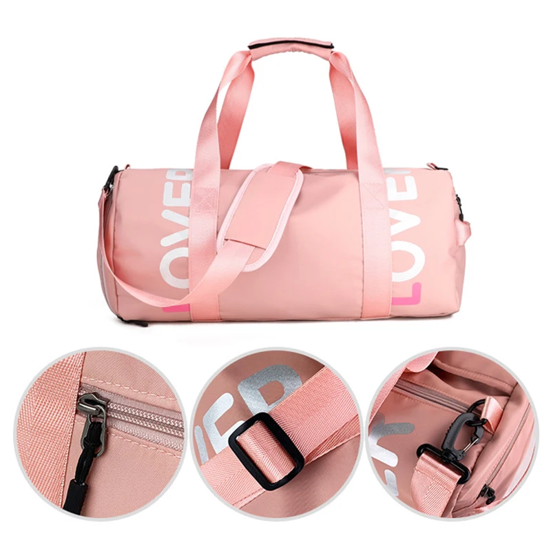 Gym Bag Woman Yoga Bag Waterproof Fitness Sport Bag Nylon Handbag Portable Travel Training Handbag With Shoes Compartment