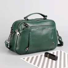 Натуральная кожа классическая черная женская сумка модная британская Бостонская Сумка повседневная женская сумка через плечо